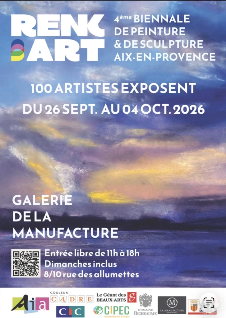 Affiche de la 4ème Biennale RENK'ART 2026, Aix-en-Provence