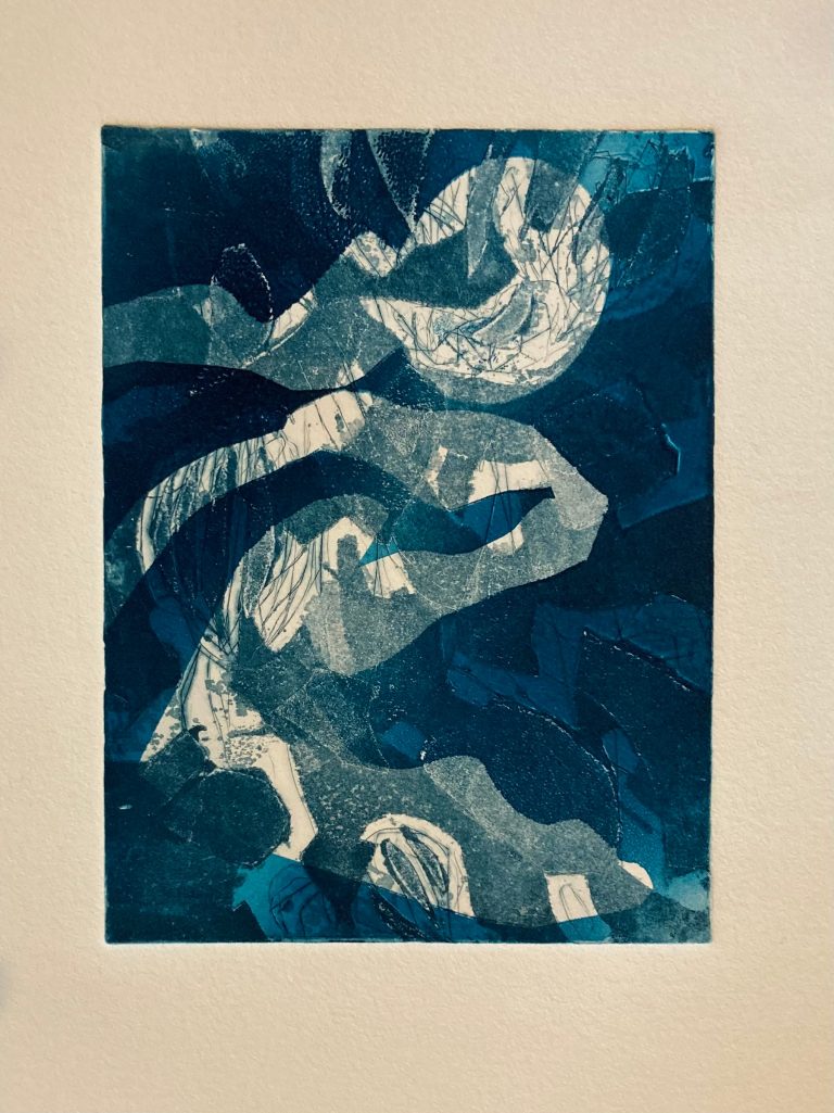 Blue 35×45 2022 – Technique : Etching – Printing : 1/5