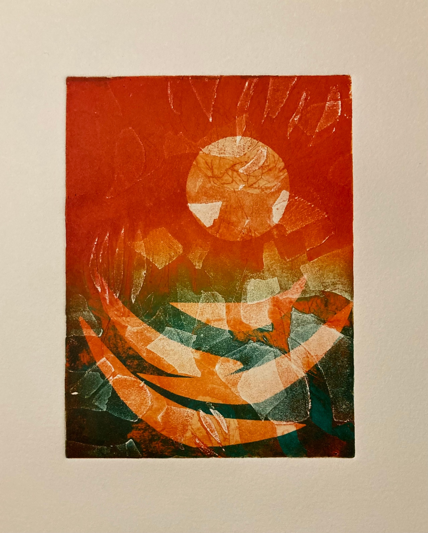 Lune rouge 55×39 2022 – Technique : Etching – Printing : 1/5